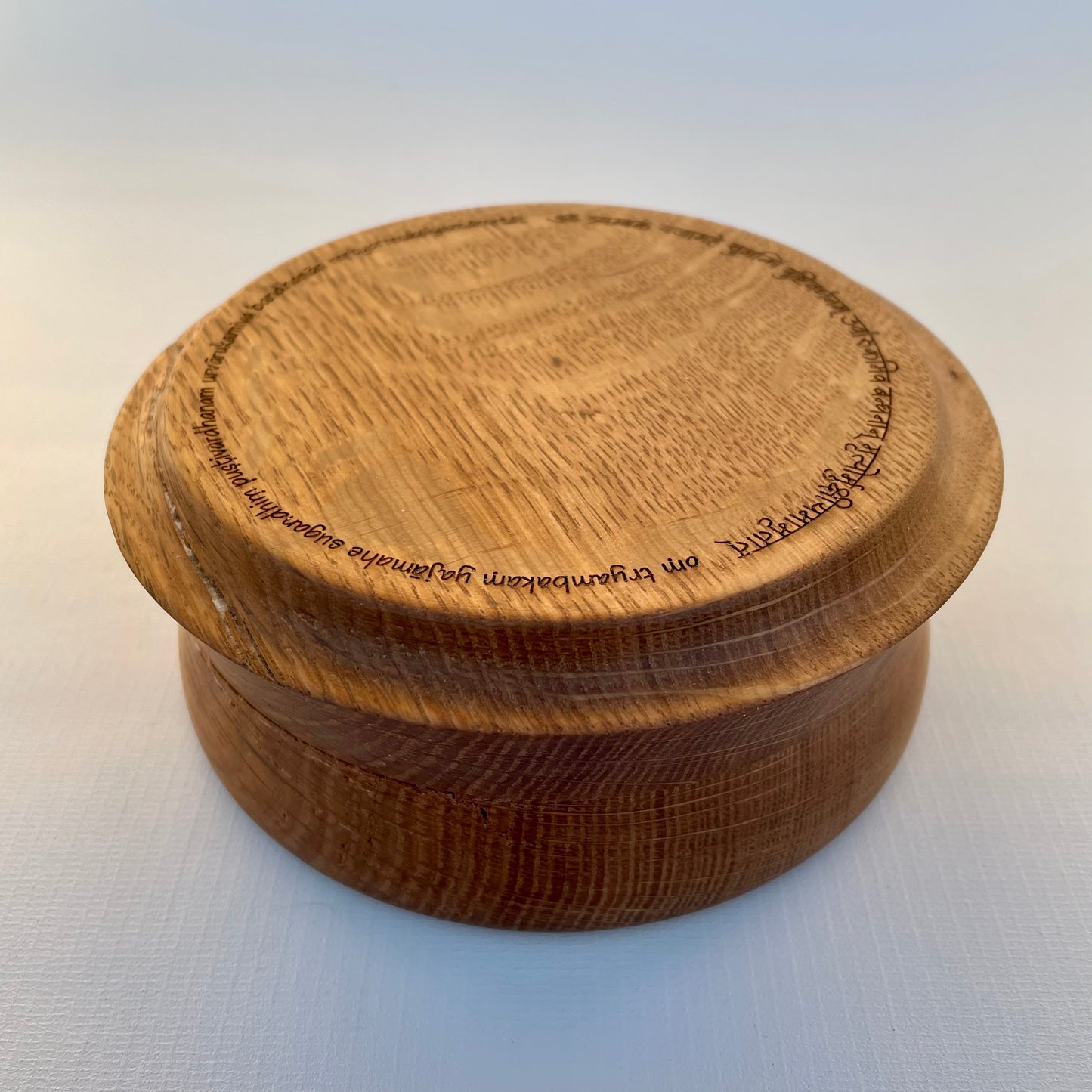 Handmade White Oak Box with Hidden Tensor Ring