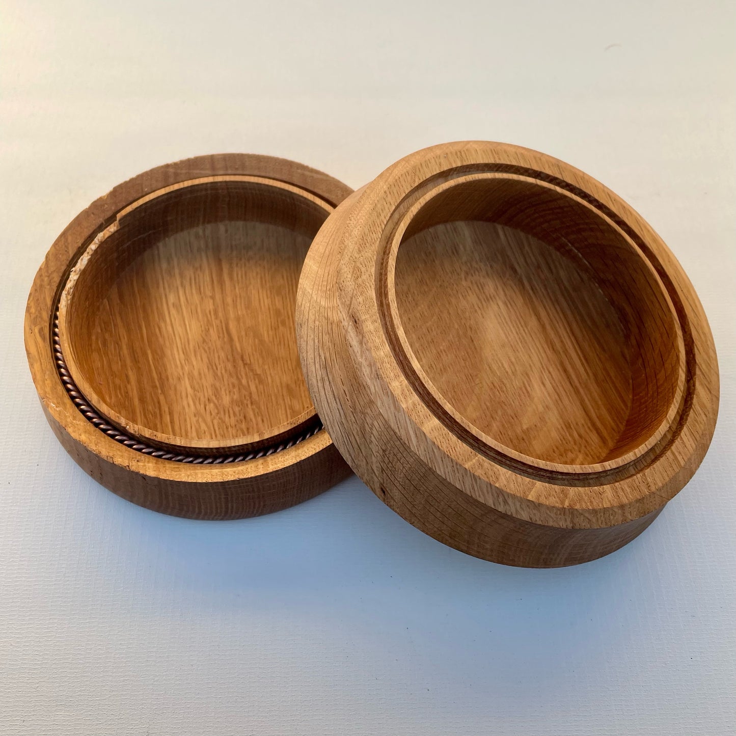 Handmade White Oak Box with Hidden Tensor Ring
