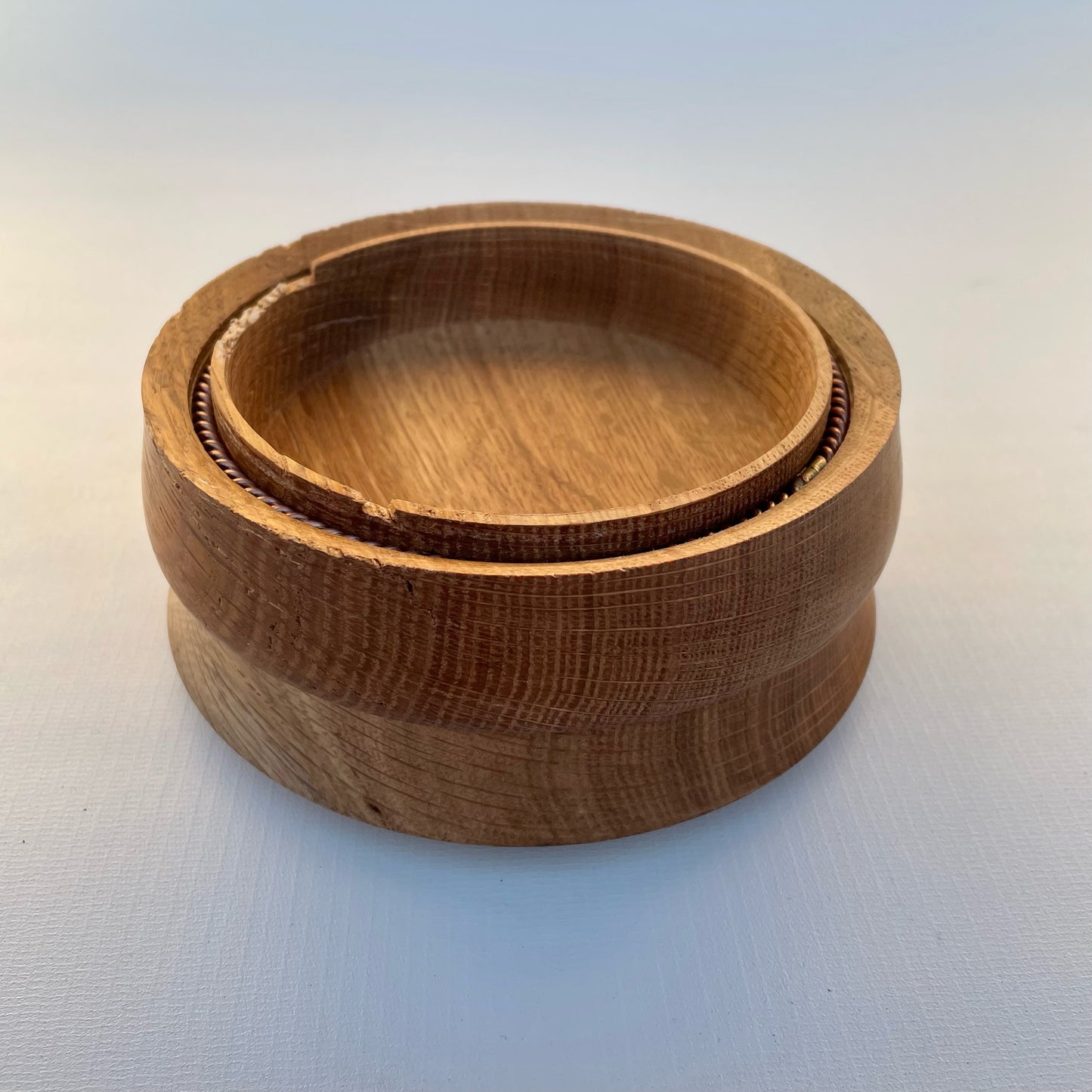 Handmade White Oak Box with Hidden Tensor Ring