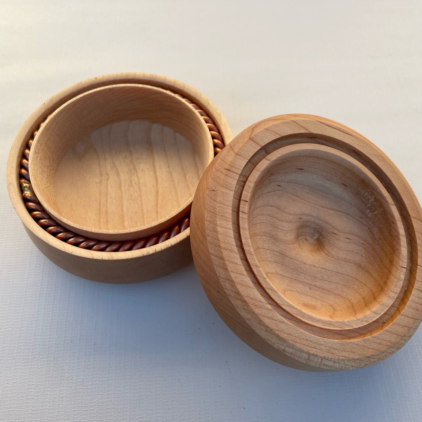Handmade Maple Box with Hidden Tensor Ring