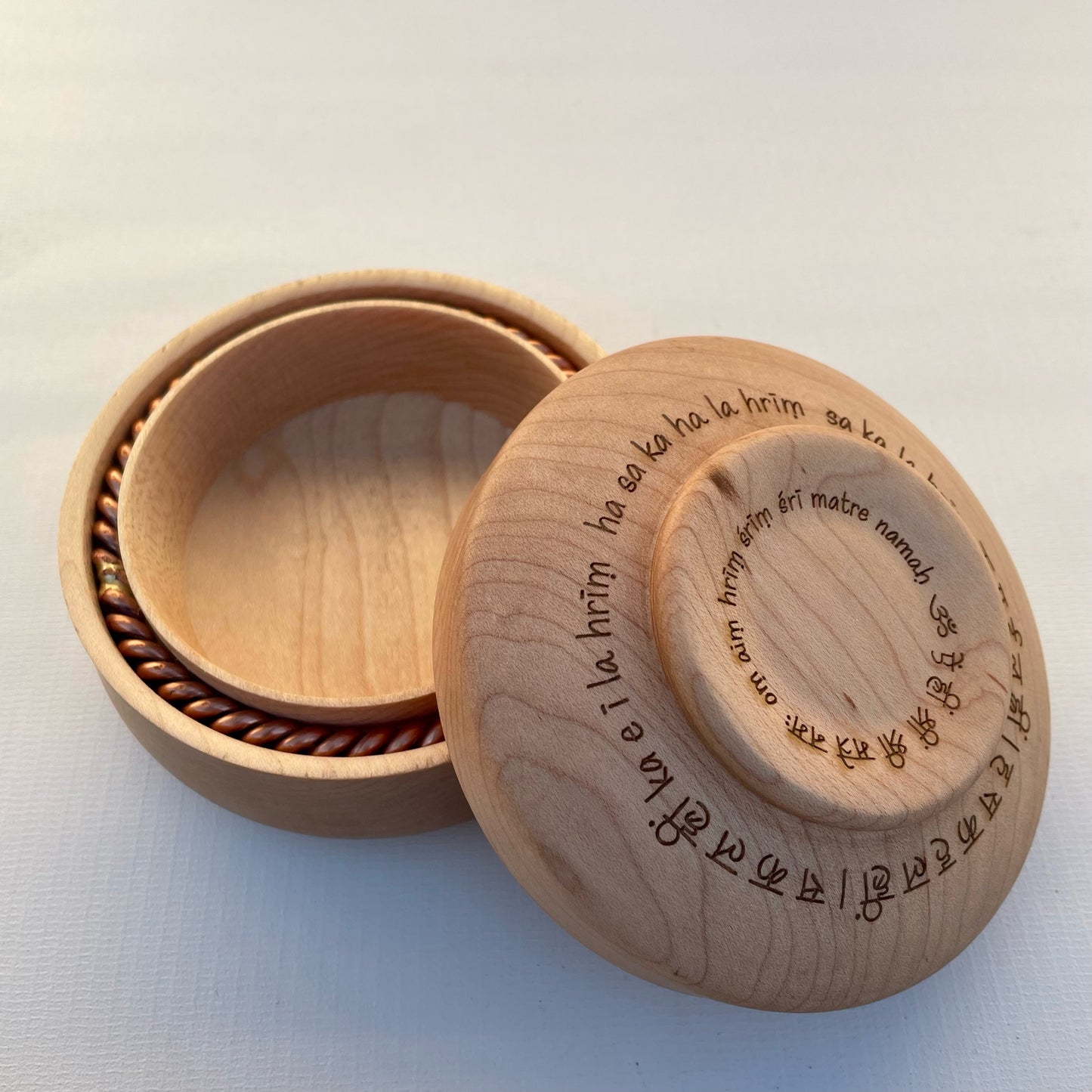 Handmade Maple Box with Hidden Tensor Ring