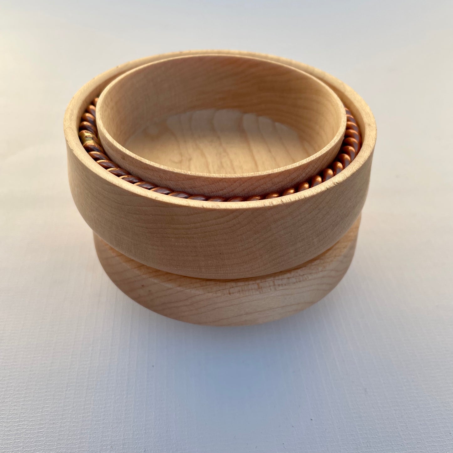 Handmade Maple Box with Hidden Tensor Ring