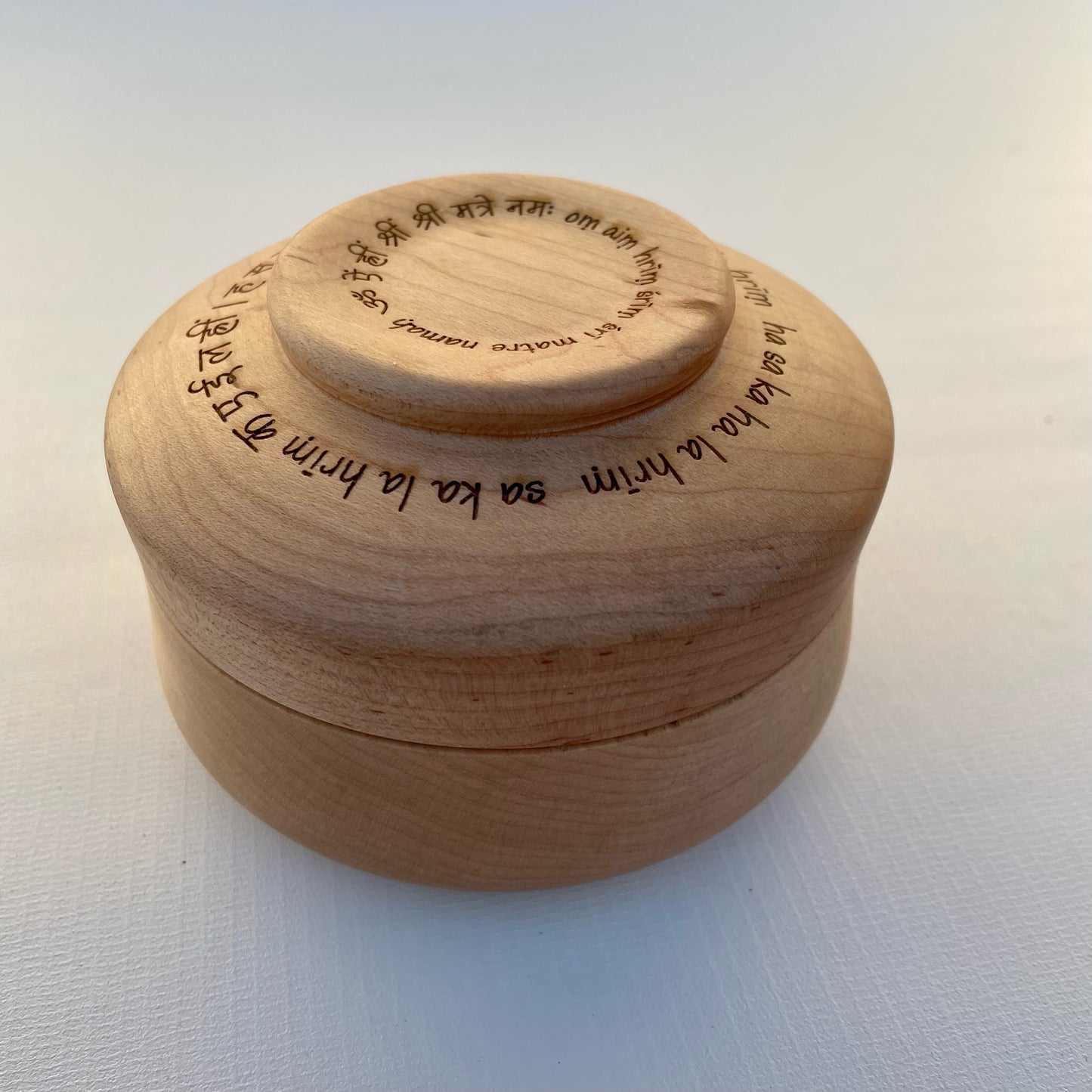 Handmade Maple Box with Hidden Tensor Ring