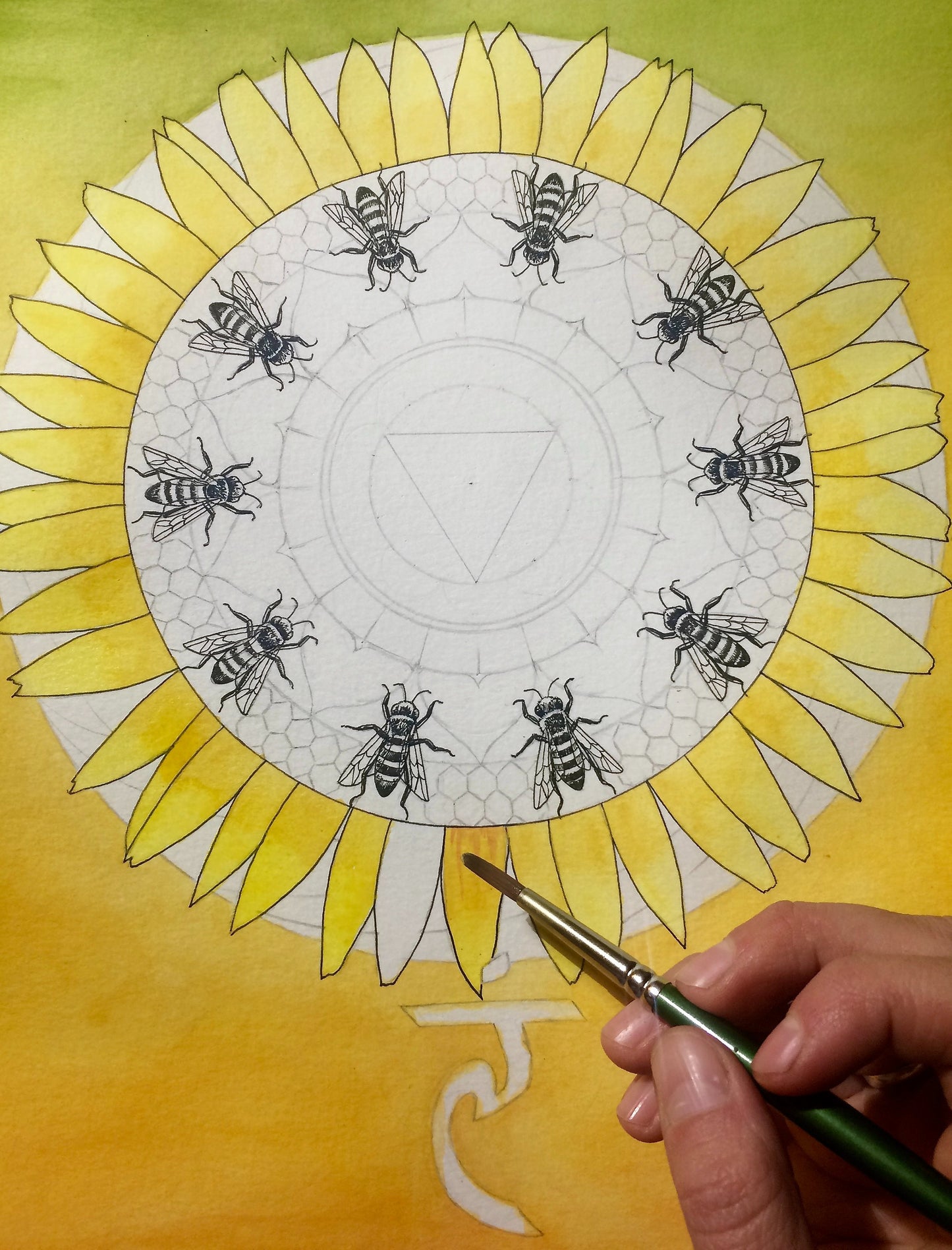 Manipura Cakra (Navel) | Mantra Oracle Art Print
