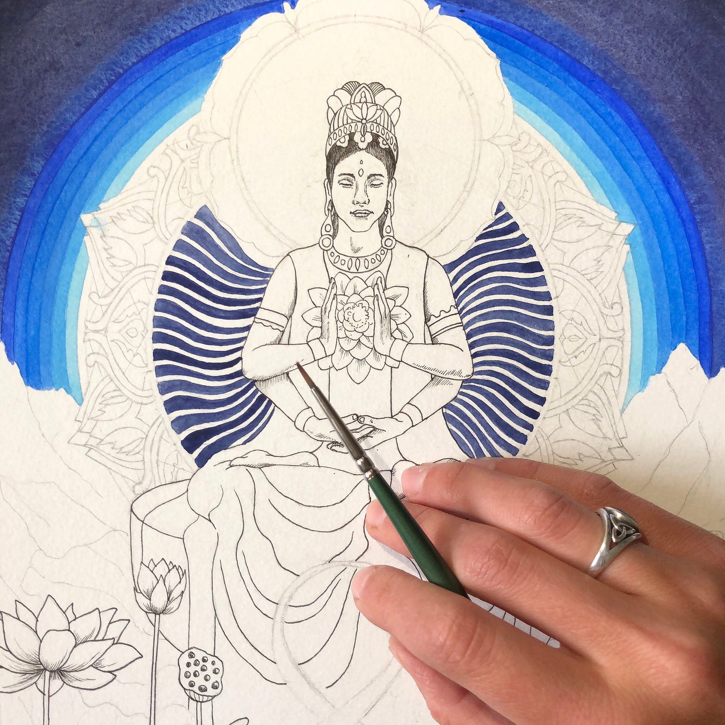 Om Mani Padme Hum | Mantra Oracle Art Print