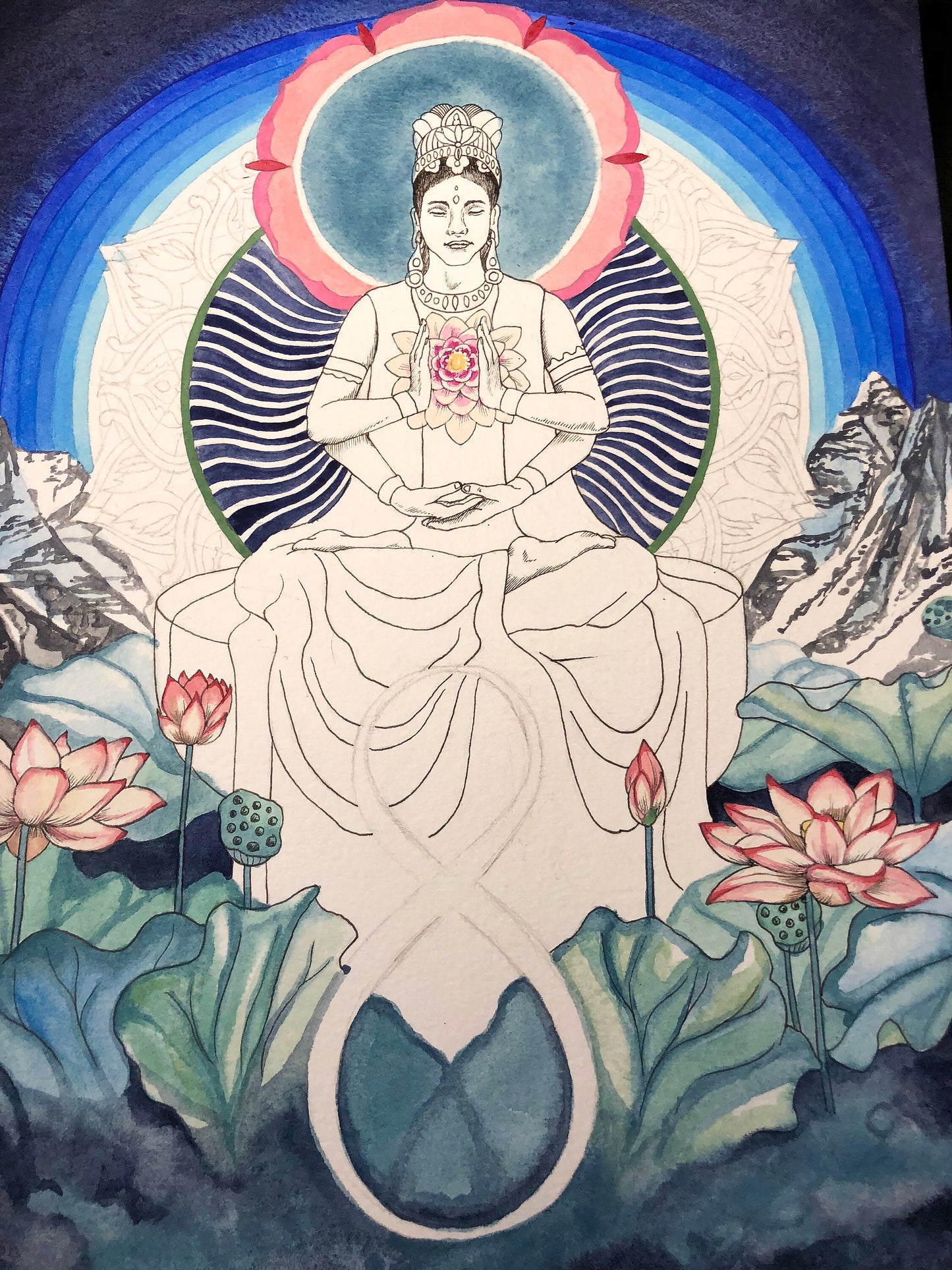 Om Mani Padme Hum | Mantra Oracle Art Print