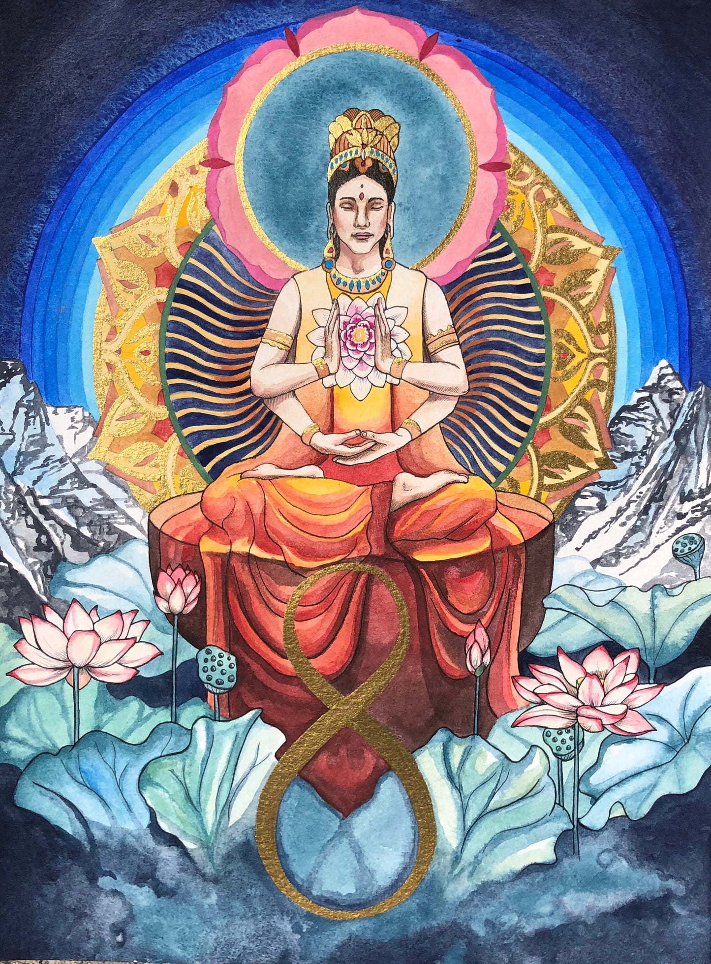 Om Mani Padme Hum | Mantra Oracle Art Print