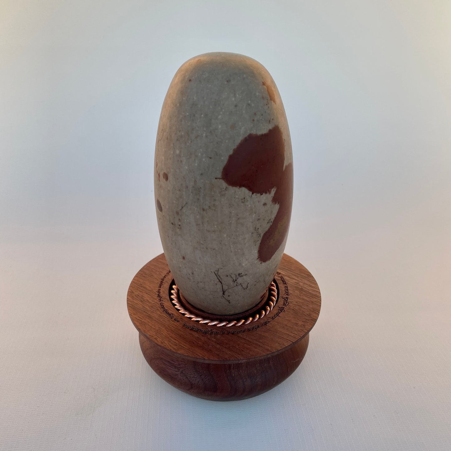 Shiva Lingam with Sacred Feminine Tensor Ring Yoni Stand