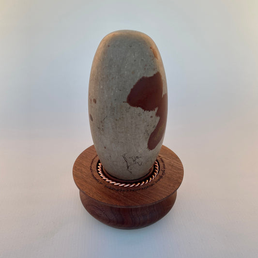 Shiva Lingam with Sacred Feminine Tensor Ring Yoni Stand