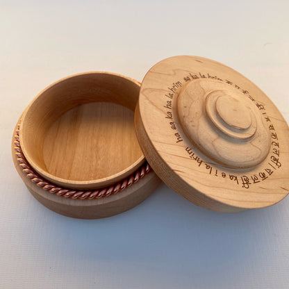 Handmade Maple Box with Hidden Tensor Ring