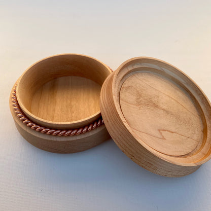 Handmade Maple Box with Hidden Tensor Ring