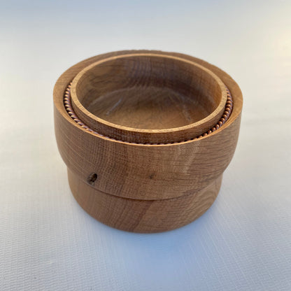 Handmade White Oak Box with Hidden Tensor Ring