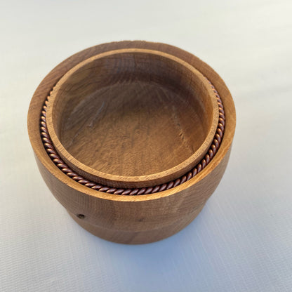 Handmade White Oak Box with Hidden Tensor Ring