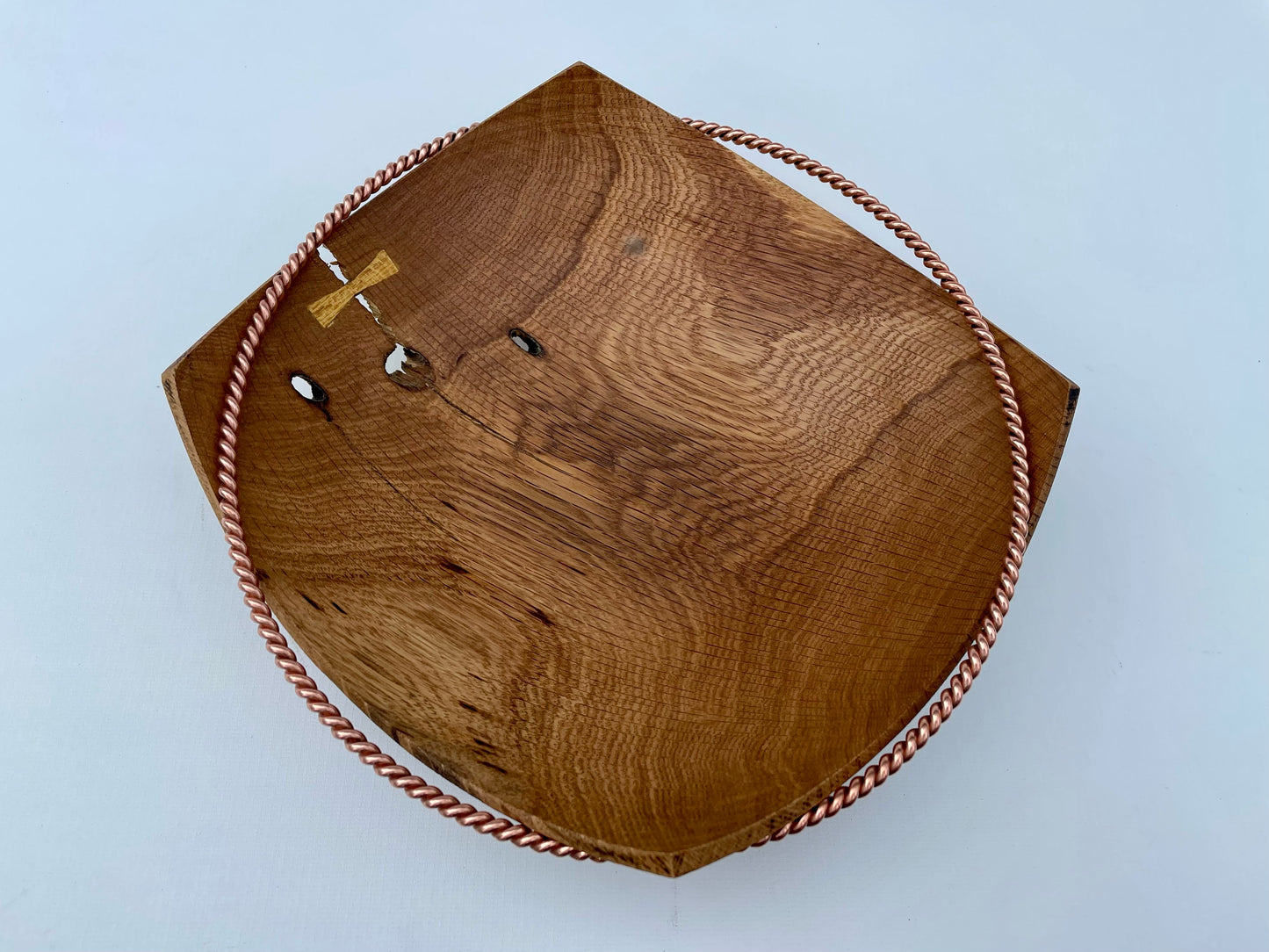 Large White Oak Square Communion Bowl (#9)