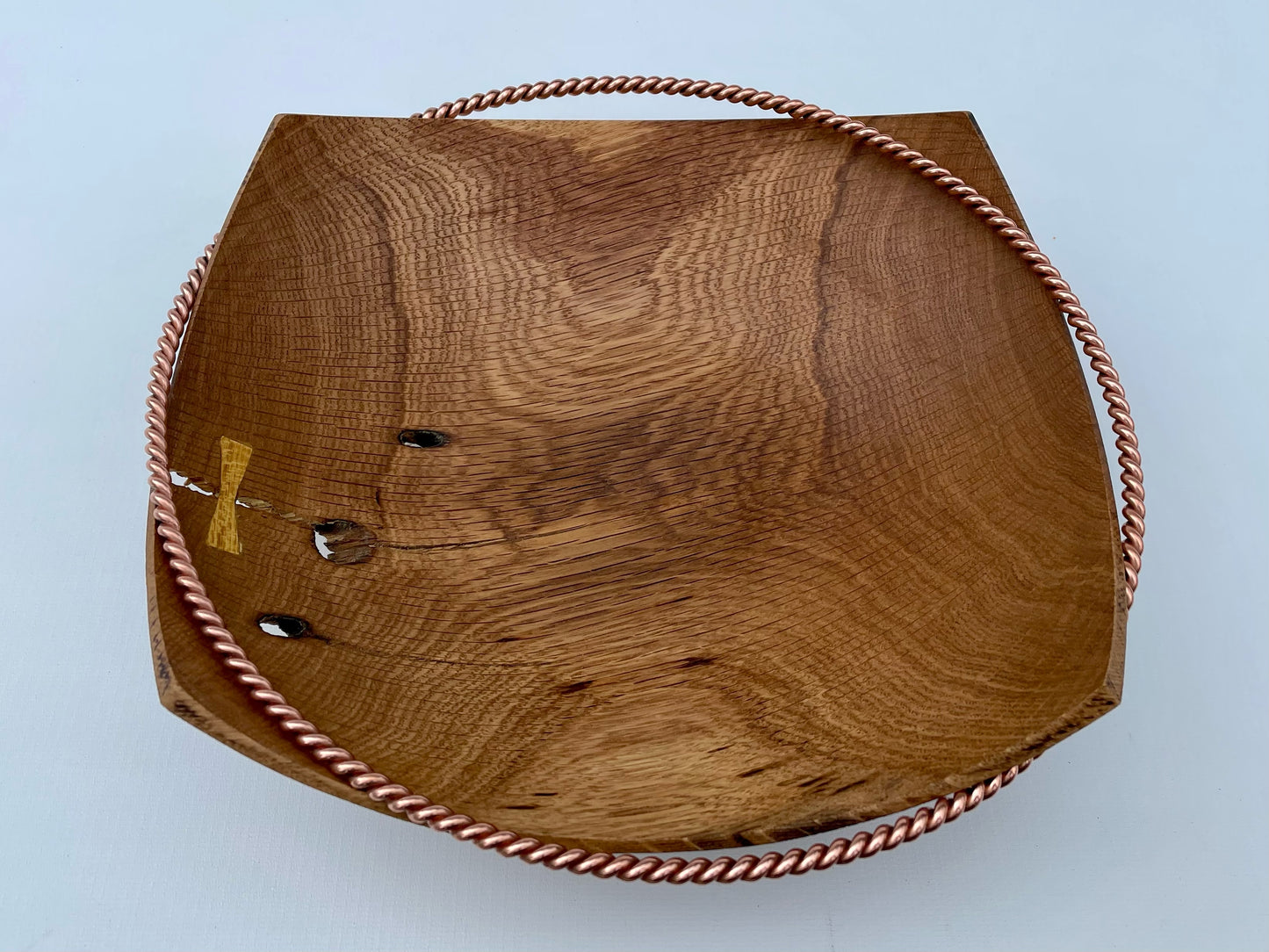 Large White Oak Square Communion Bowl (#9)