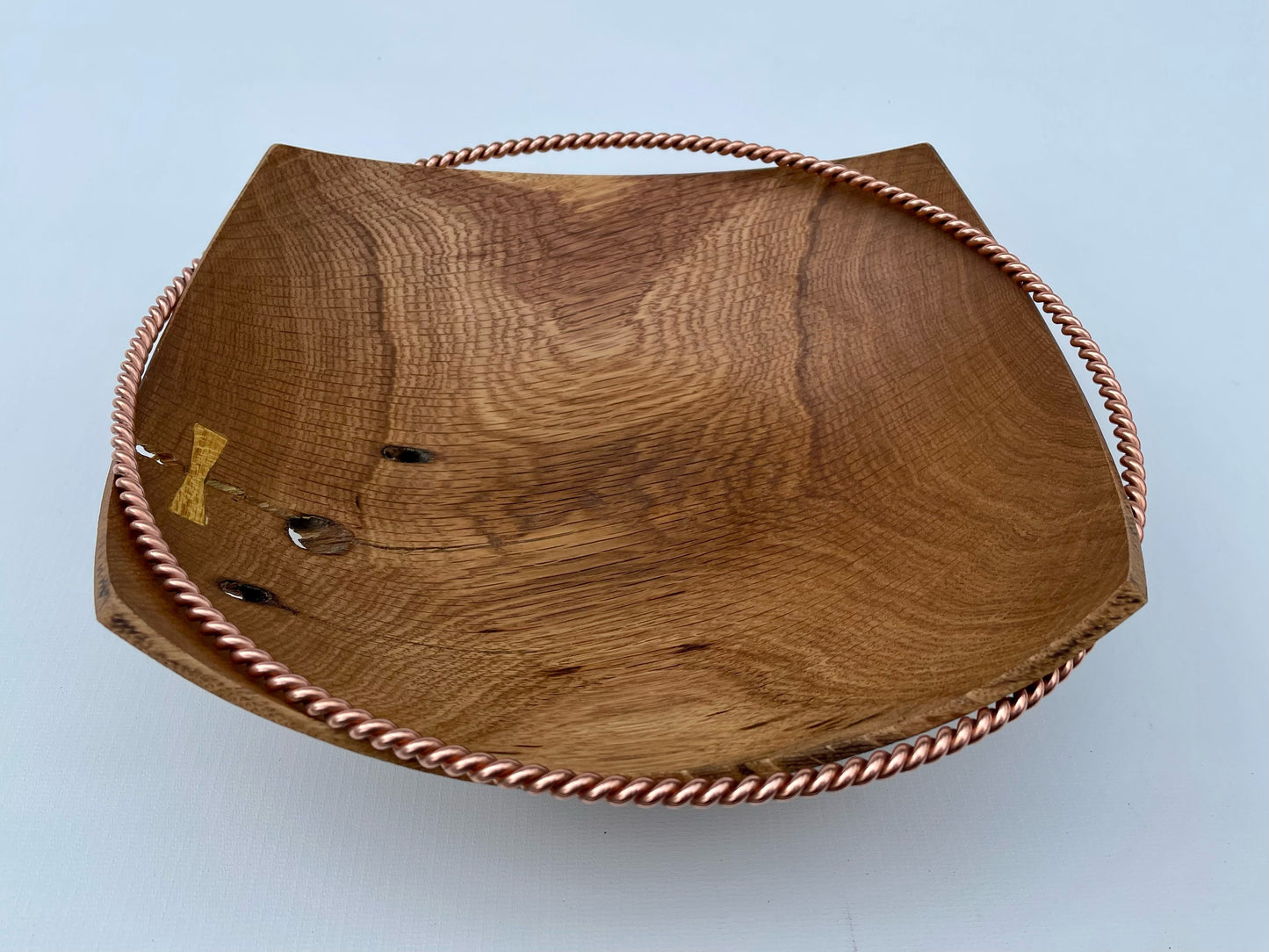 Large White Oak Square Communion Bowl (#9)