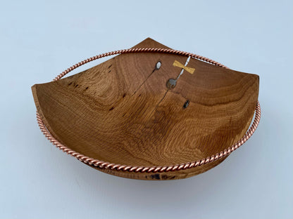 Large White Oak Square Communion Bowl (#9)