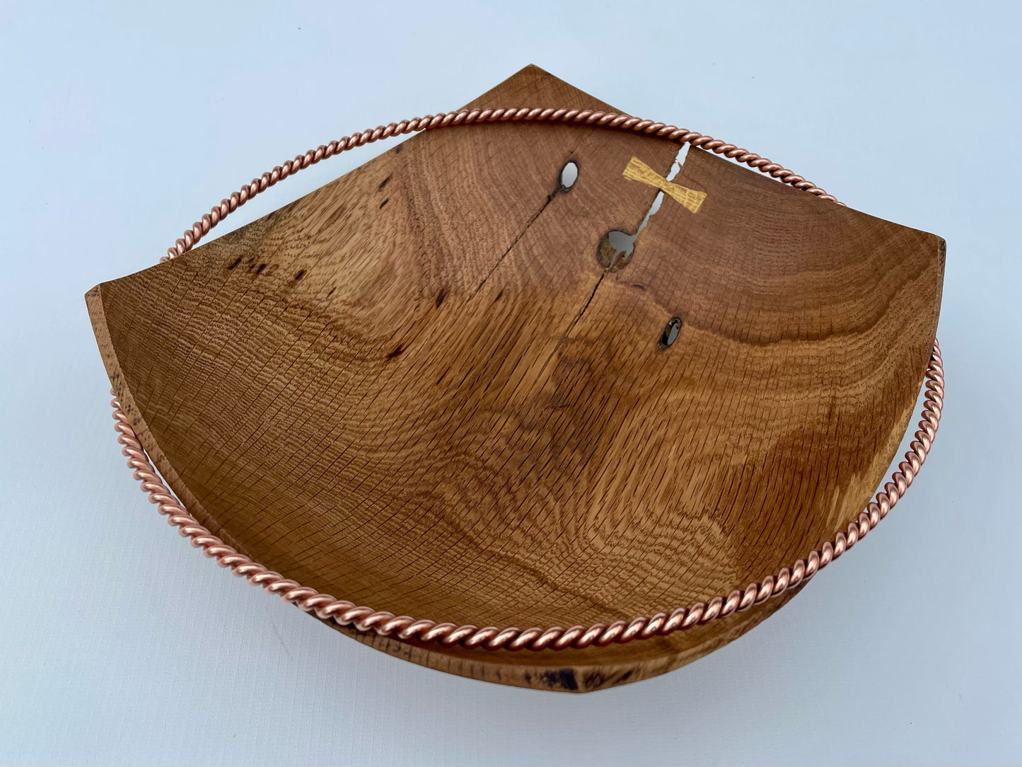 Large White Oak Square Communion Bowl (#9)