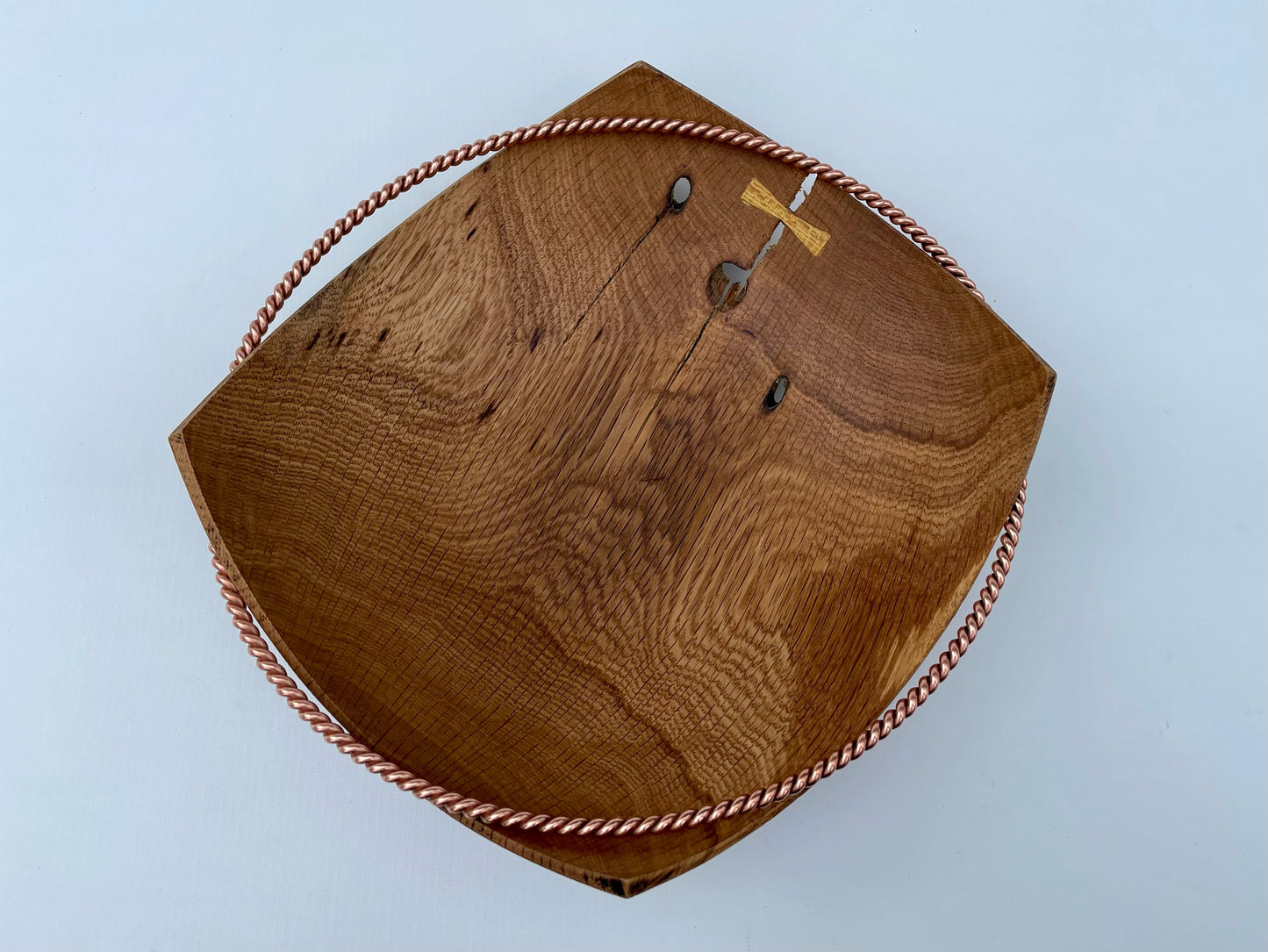 Large White Oak Square Communion Bowl (#9)