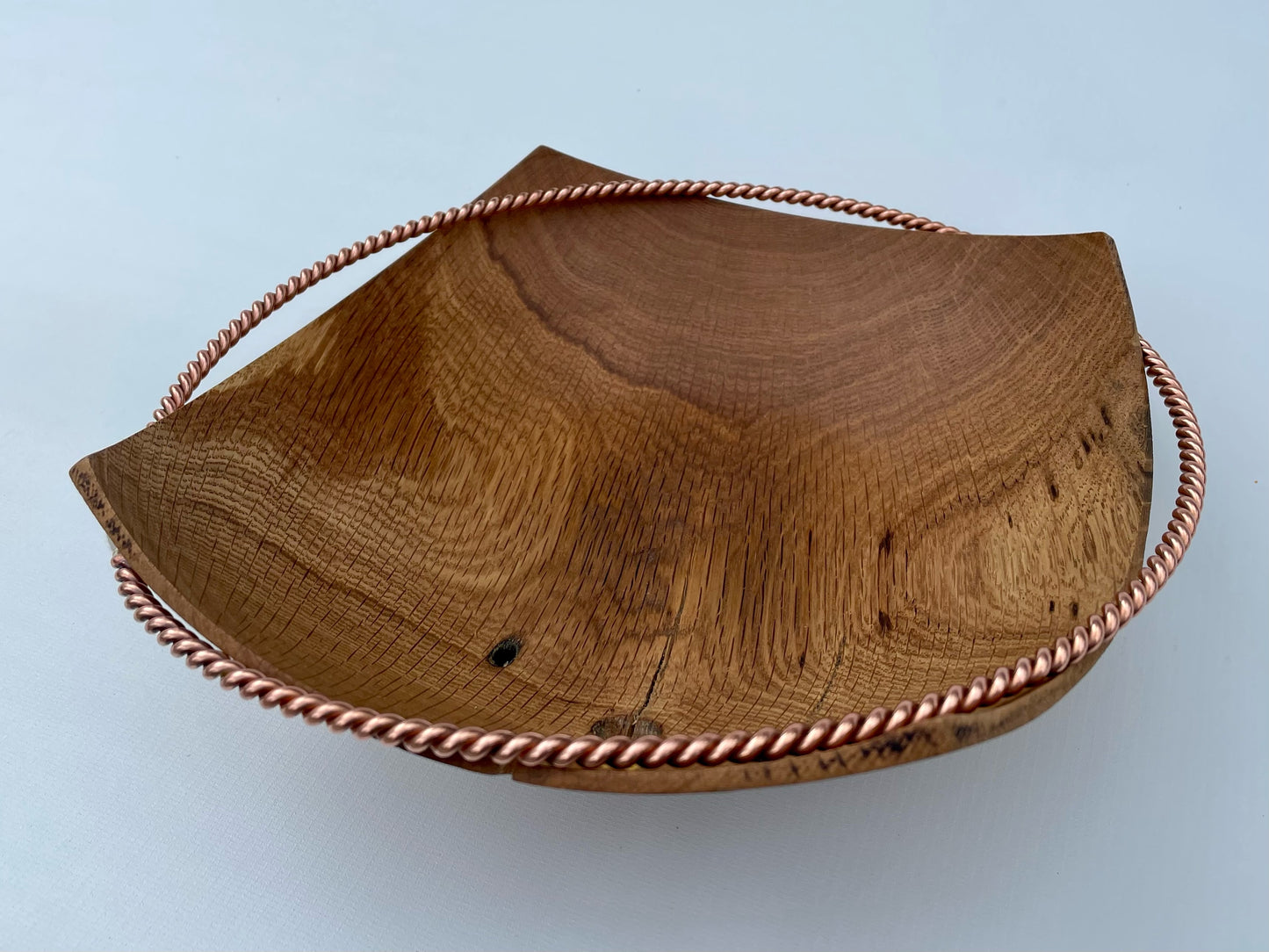 Large White Oak Square Communion Bowl (#9)