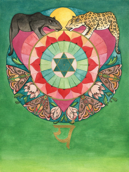 Anāhata Cakra (Heart) | Mantra Oracle Art Print