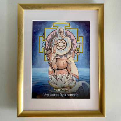 Candra (Moon) | Mantra Oracle Art Print