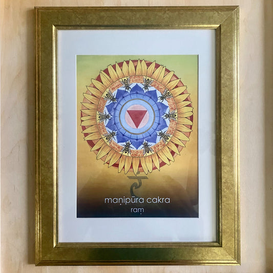 Manipura Cakra (Navel) | Mantra Oracle Art Print