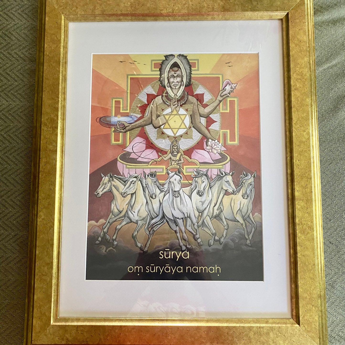 Sūrya (Sun) | Mantra Oracle Art Print