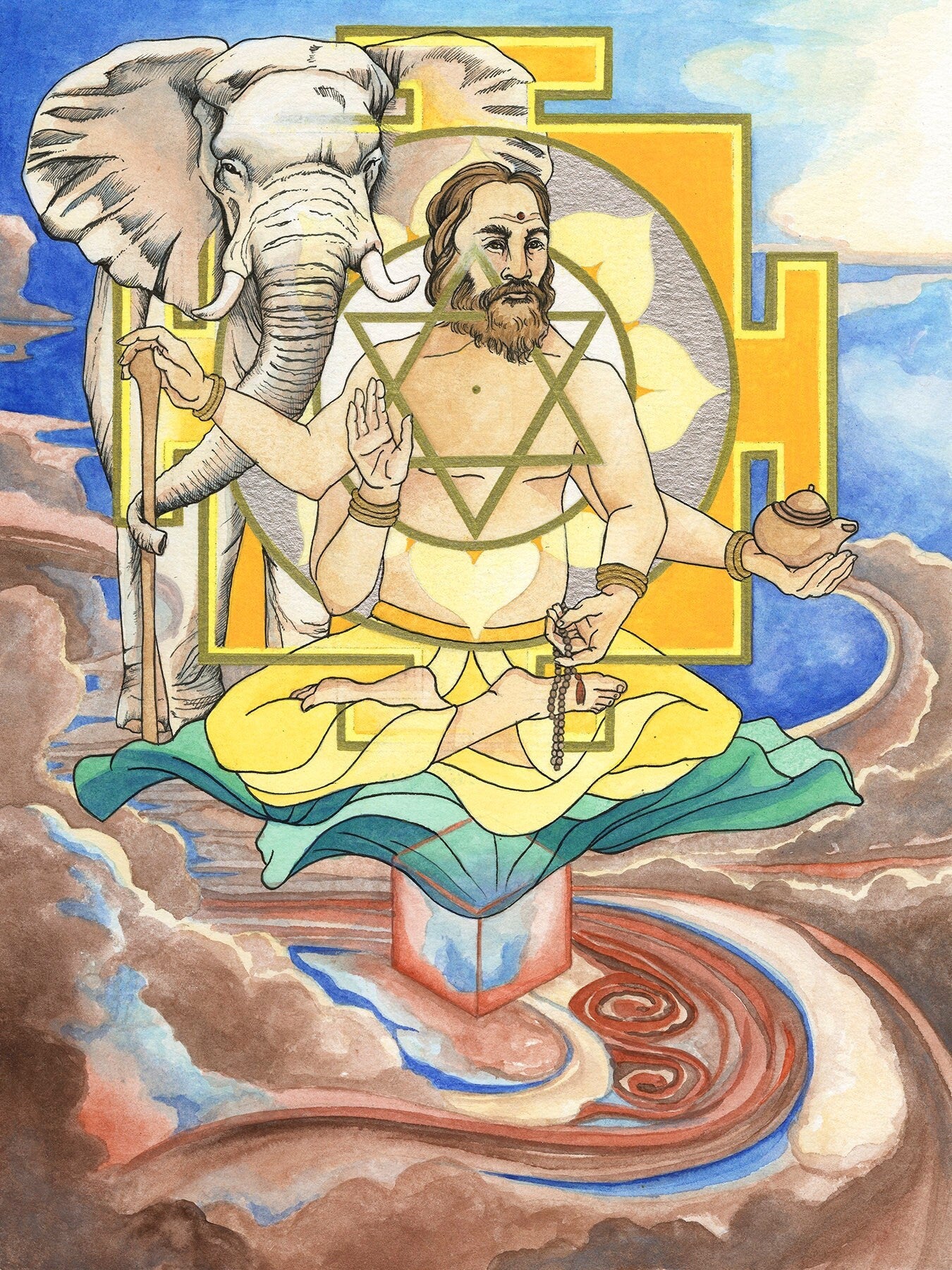 Guru/Brihaspati (Jupiter) | Mantra Oracle Art Print