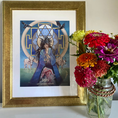 Śani (Saturn) | Mantra Oracle Art Print