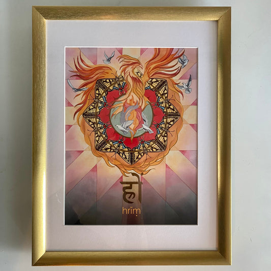 Hrim | Mantra Oracle Art Print | Heart Chakra